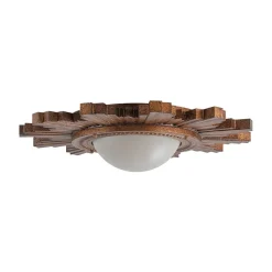 Antique Apollo Sunburst Sculpture Flush Mount / Wall Light