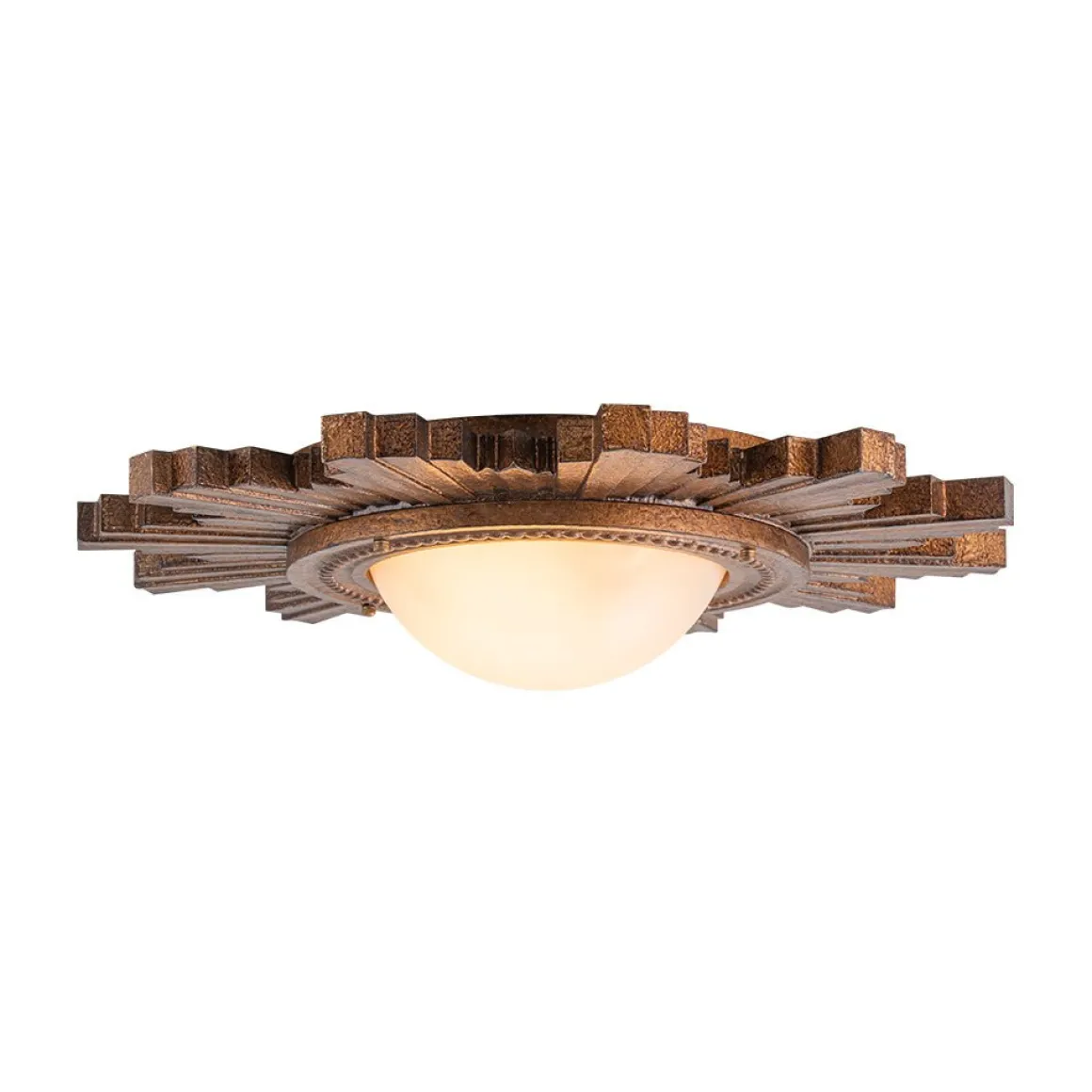 Antique Apollo Sunburst Sculpture Flush Mount / Wall Light