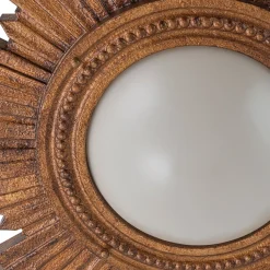 Antique Apollo Sunburst Sculpture Flush Mount / Wall Light