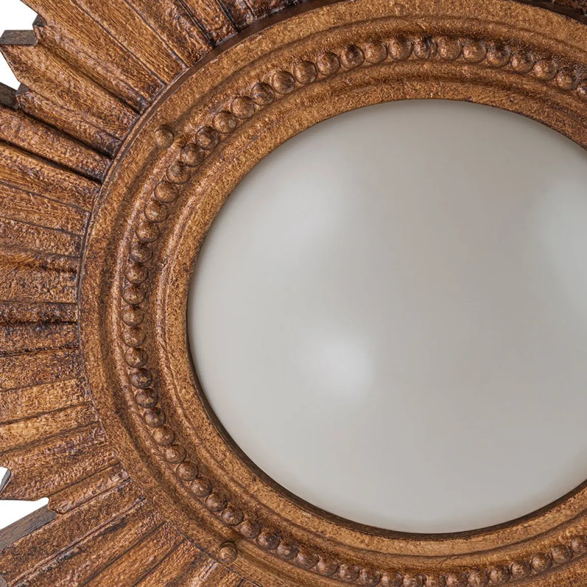 Antique Apollo Sunburst Sculpture Flush Mount / Wall Light
