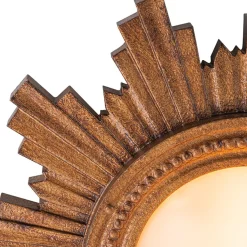 Antique Apollo Sunburst Sculpture Flush Mount / Wall Light