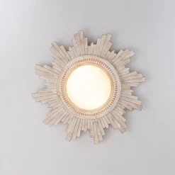 Antique Apollo Sunburst Sculpture Flush Mount / Wall Light