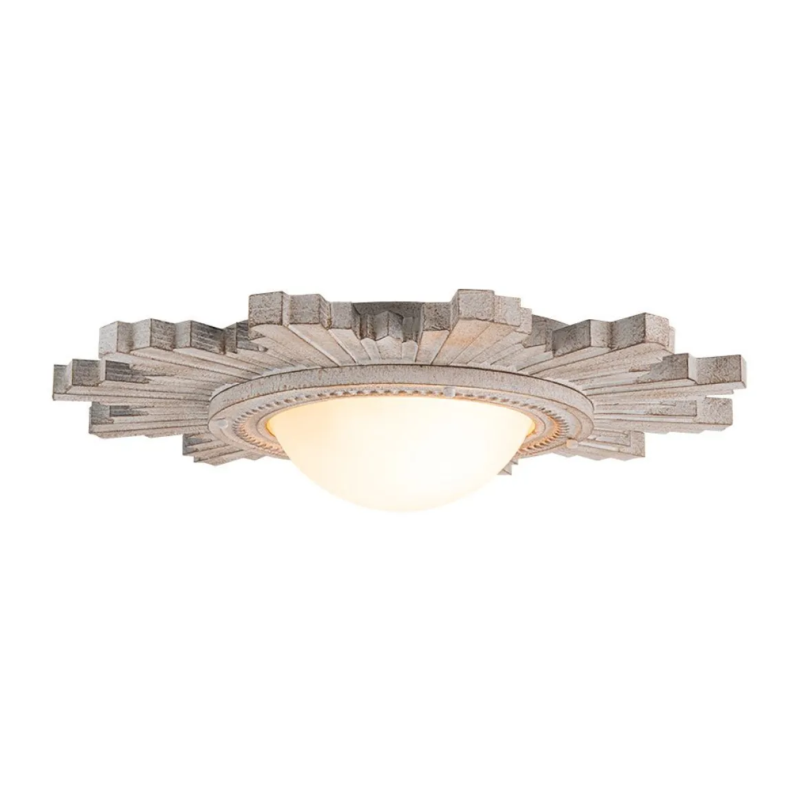 Antique Apollo Sunburst Sculpture Flush Mount / Wall Light