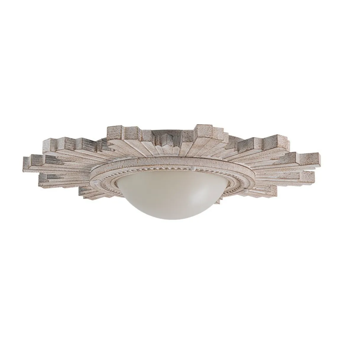 Antique Apollo Sunburst Sculpture Flush Mount / Wall Light