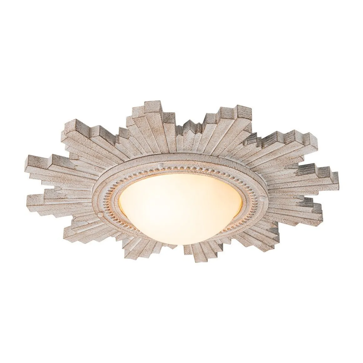 Antique Apollo Sunburst Sculpture Flush Mount / Wall Light