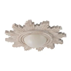 Antique Apollo Sunburst Sculpture Flush Mount / Wall Light