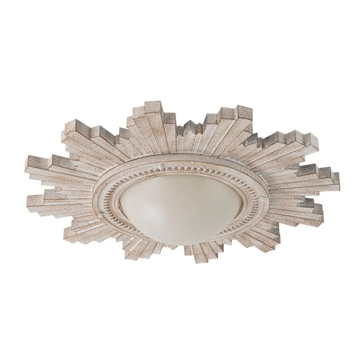 Antique Apollo Sunburst Sculpture Flush Mount / Wall Light