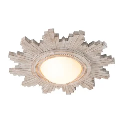 Antique Apollo Sunburst Sculpture Flush Mount / Wall Light
