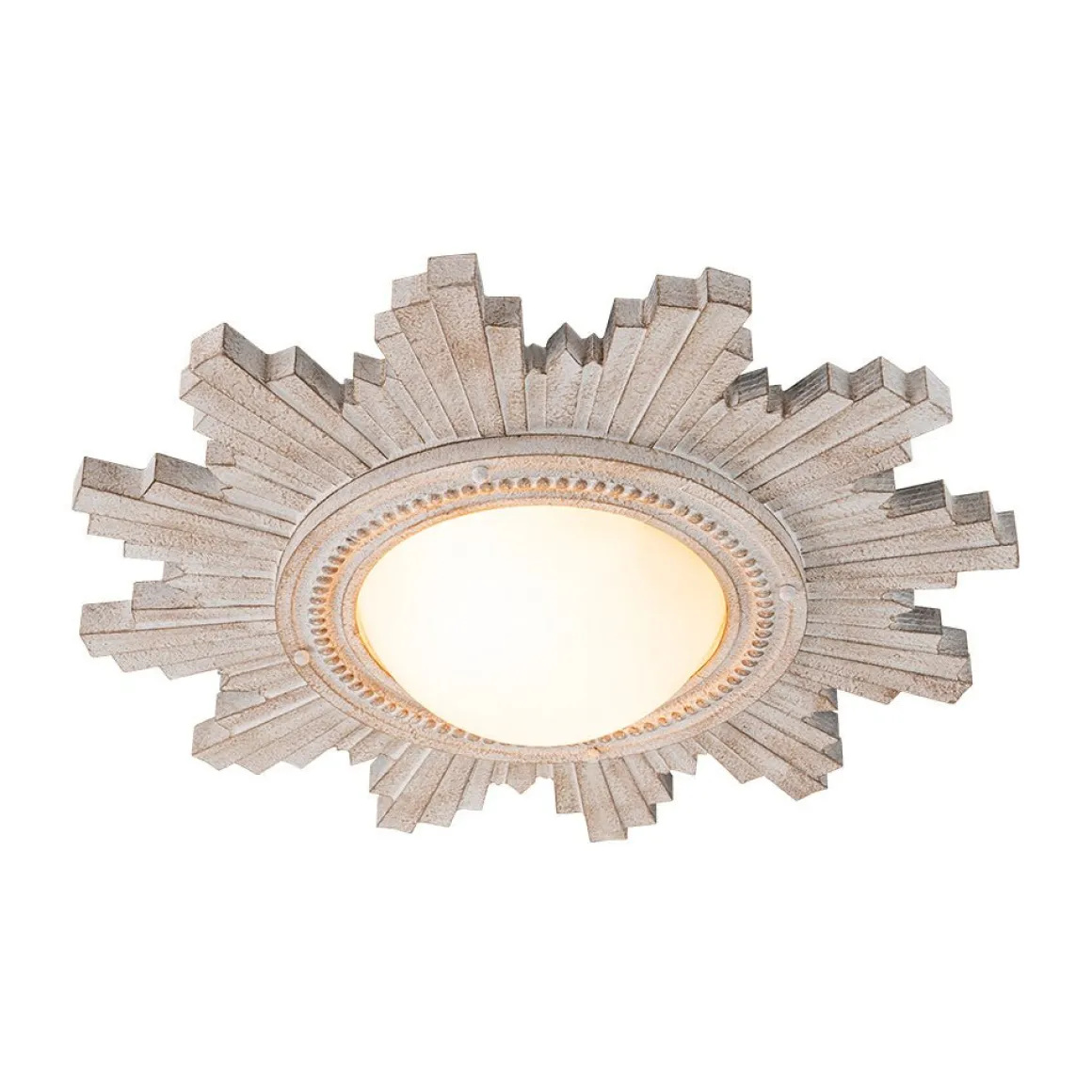 Antique Apollo Sunburst Sculpture Flush Mount / Wall Light