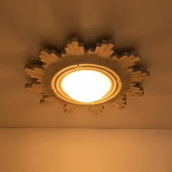 Antique Apollo Sunburst Sculpture Flush Mount / Wall Light