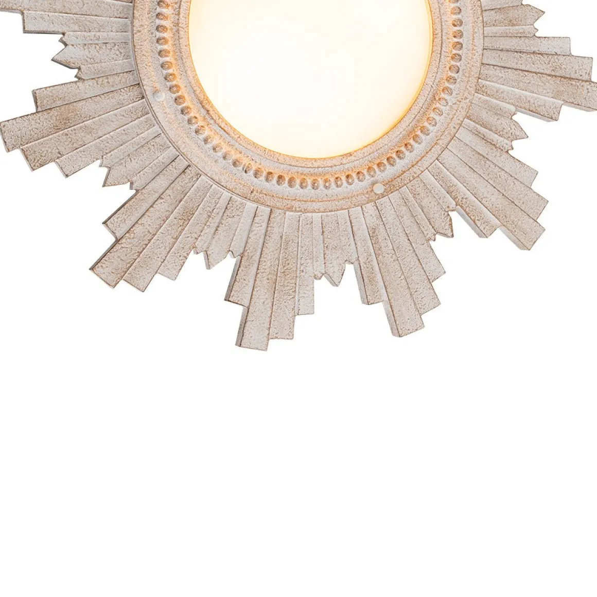 Antique Apollo Sunburst Sculpture Flush Mount / Wall Light