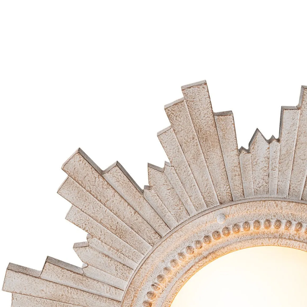Antique Apollo Sunburst Sculpture Flush Mount / Wall Light