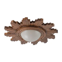 Antique Apollo Sunburst Sculpture Flush Mount / Wall Light