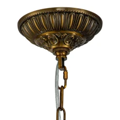 Antique Brass Crystal Globe Chandelier