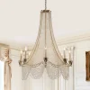 Antique Candle Style Crystal Bead Empire Chandelier