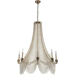 Antique Candle Style Crystal Bead Empire Chandelier