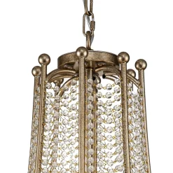 Antique Candle Style Crystal Bead Empire Chandelier