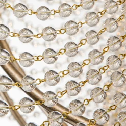 Antique Candle Style Crystal Bead Empire Chandelier