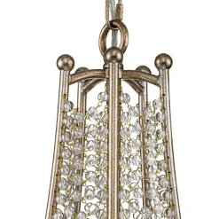Antique Candle Style Crystal Bead Empire Chandelier