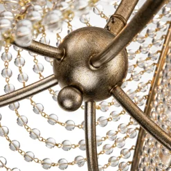 Antique Candle Style Crystal Bead Empire Chandelier