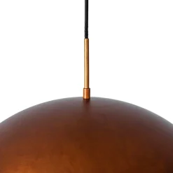 Antique Copper Style Iron Oversized Dome Pendant Light