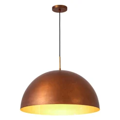 Antique Copper Style Iron Oversized Dome Pendant Light