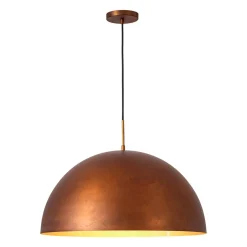 Antique Copper Style Iron Oversized Dome Pendant Light