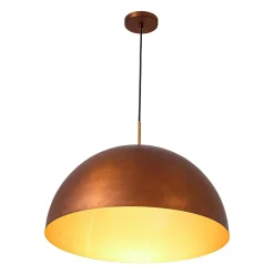 Antique Copper Style Iron Oversized Dome Pendant Light
