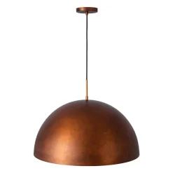 Antique Copper Style Iron Oversized Dome Pendant Light