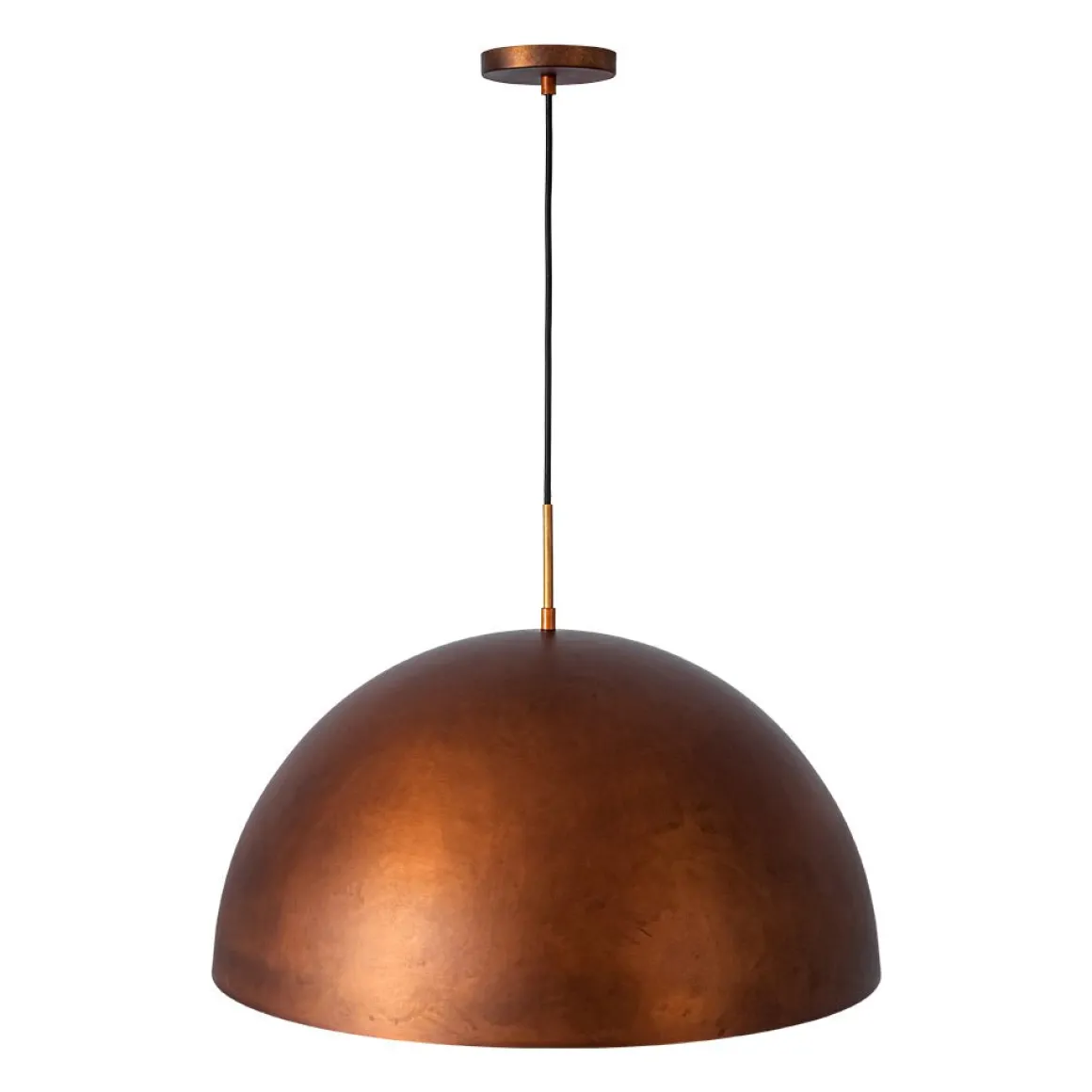 Antique Copper Style Iron Oversized Dome Pendant Light