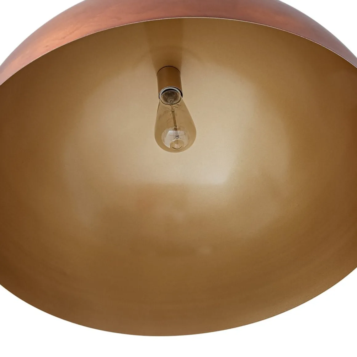 Antique Copper Style Iron Oversized Dome Pendant Light