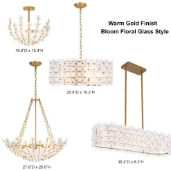 Art Deco Blossom Floral Cage Drum Lantern Pendant Light
