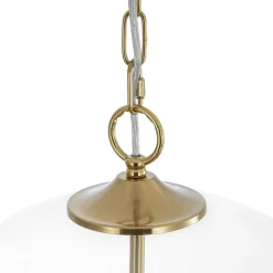 Art Deco Brass Tiered Clear Glass Jellyfish Style Chandelier