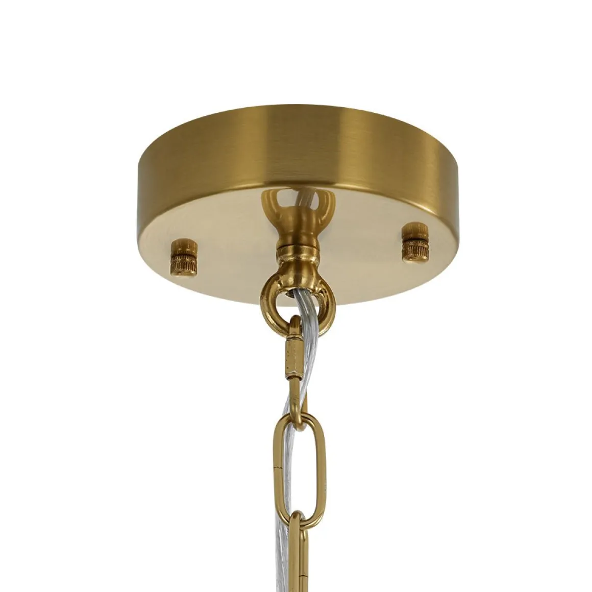 Art Deco Brass Tiered Clear Glass Jellyfish Style Chandelier