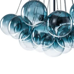Art Deco Color Cluster Glass Globe Bubble Chandelier
