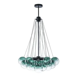 Art Deco Color Cluster Glass Globe Bubble Chandelier