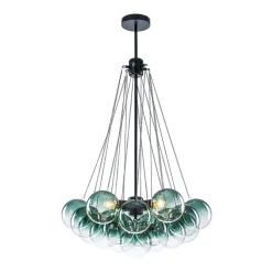 Art Deco Color Cluster Glass Globe Bubble Chandelier