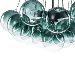 Art Deco Color Cluster Glass Globe Bubble Chandelier