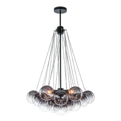 Art Deco Color Cluster Glass Globe Bubble Chandelier