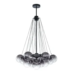 Art Deco Color Cluster Glass Globe Bubble Chandelier