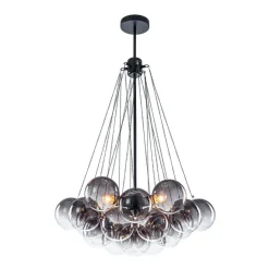 Art Deco Color Cluster Glass Globe Bubble Chandelier