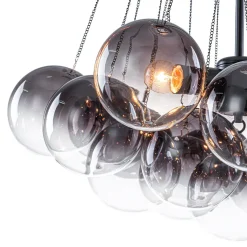 Art Deco Color Cluster Glass Globe Bubble Chandelier