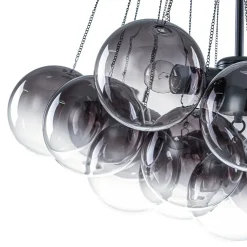 Art Deco Color Cluster Glass Globe Bubble Chandelier
