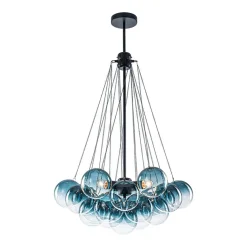 Art Deco Color Cluster Glass Globe Bubble Chandelier