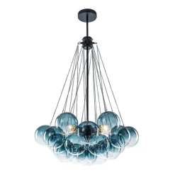 Art Deco Color Cluster Glass Globe Bubble Chandelier