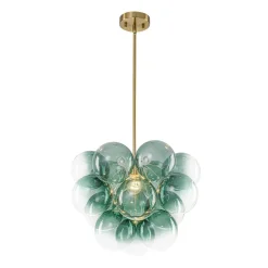 Art Deco Color 1-Light Cluster Glass Globe Bubble Chandelier