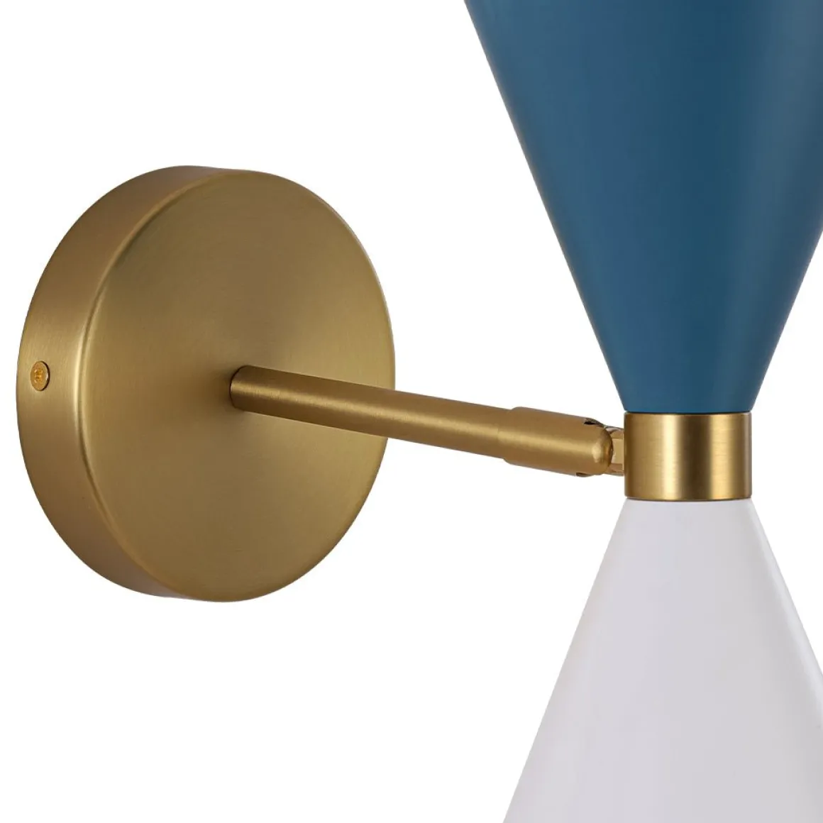 Art Deco 2-Light Up Down Dual Cone Wall Sconce