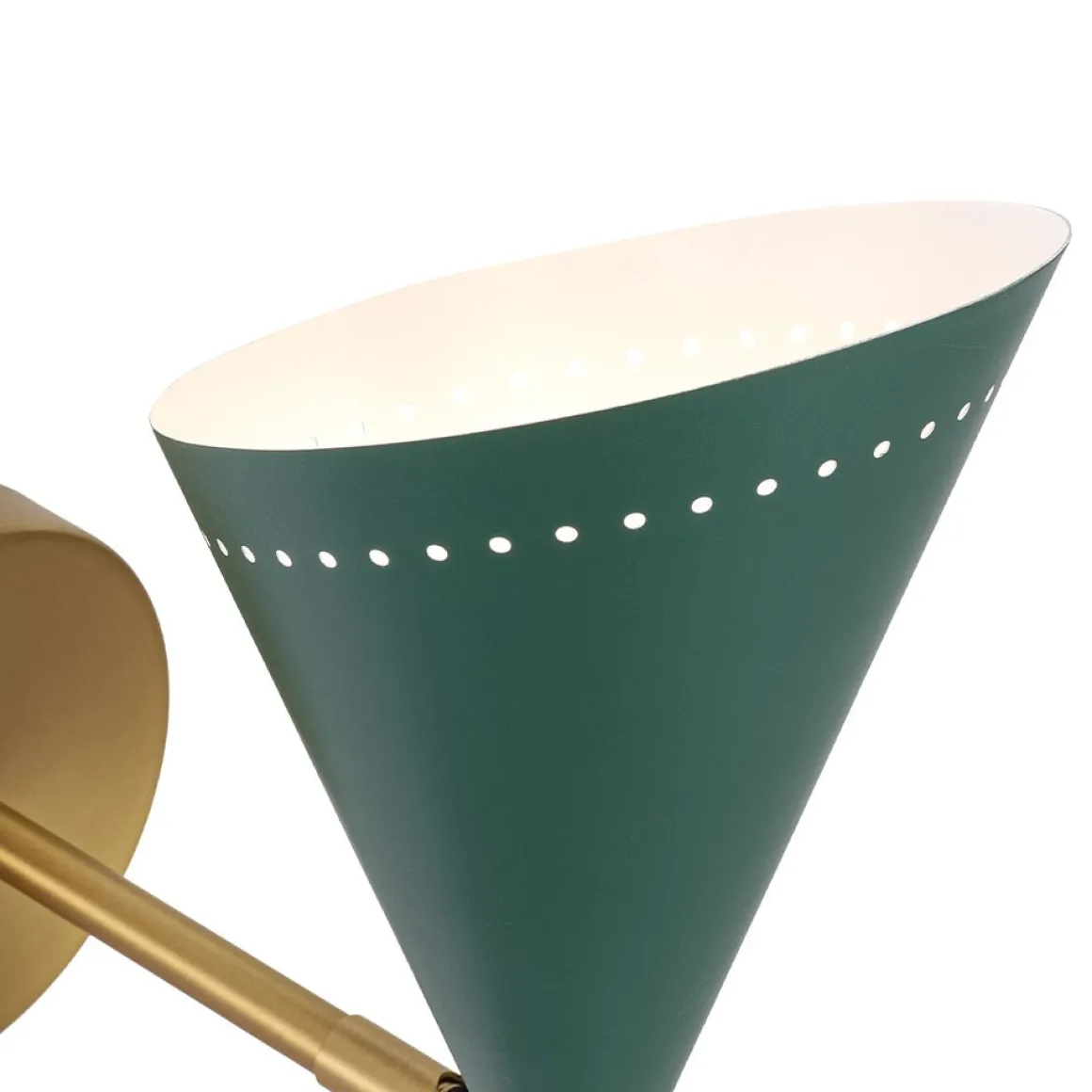 Art Deco 2-Light Up Down Dual Cone Wall Sconce