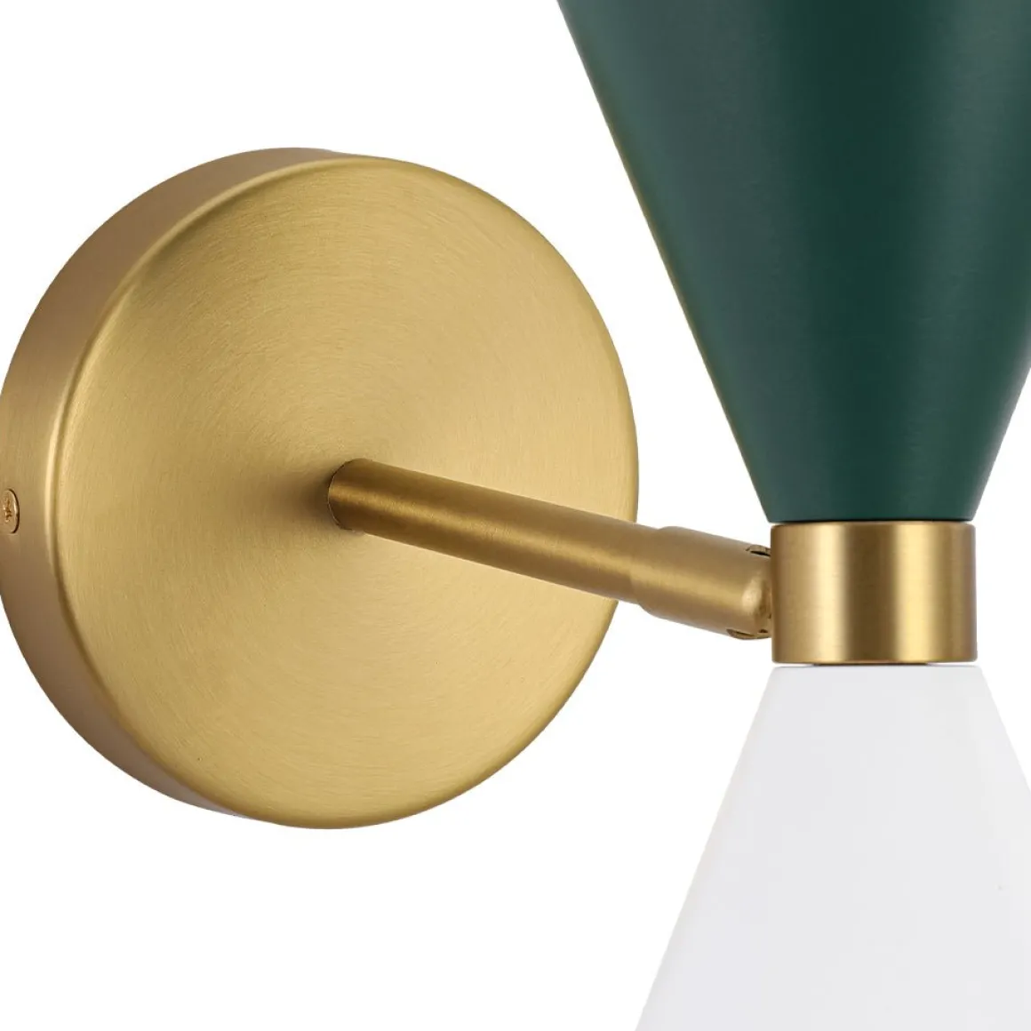 Art Deco 2-Light Up Down Dual Cone Wall Sconce