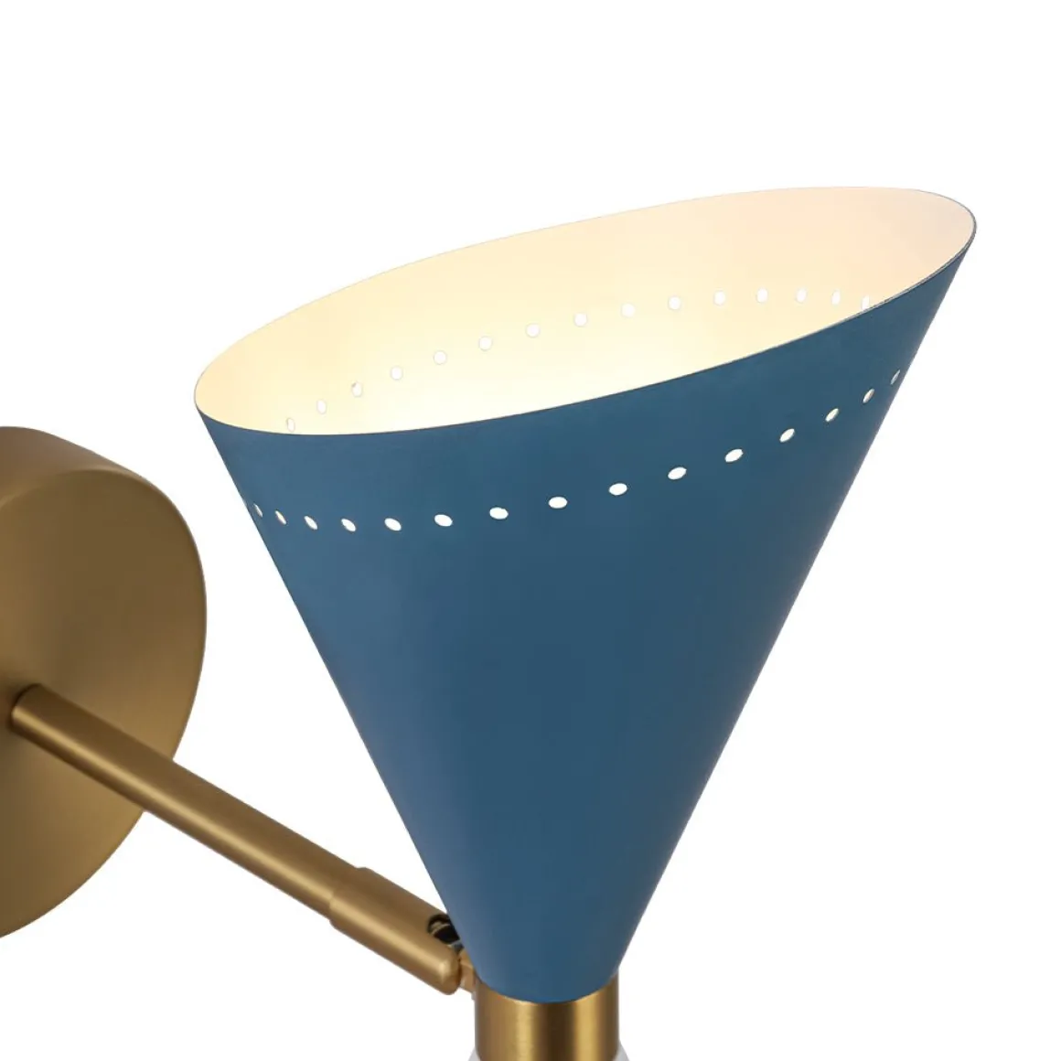 Art Deco 2-Light Up Down Dual Cone Wall Sconce